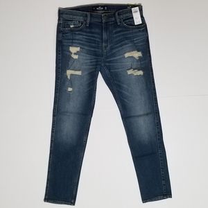 Hollister epic flex skinny dark denim jeans